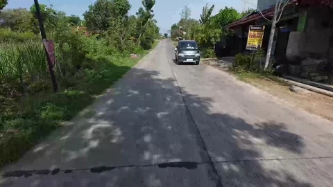 Rural road view in Pati district, Central Java, Indonesia Stock-Footage 334837574