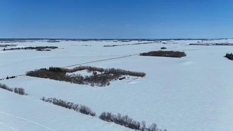 Rural Saskatchewan in winter Stock Photos