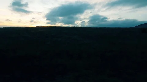 Rural scene through the passenger train window Stock Footage 95700271