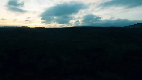 Rural scene through the passenger train window Stock Footage 95700739