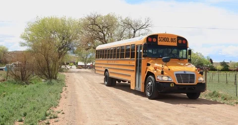 Rural School Bus Stock-Footage 107453061