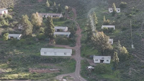 Rural Settlement in the Karoo, Western Cape Stock Footage 344328997