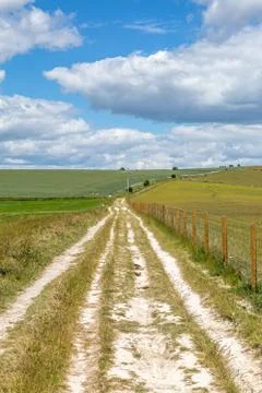 A Rural South Downs View Stock Photos