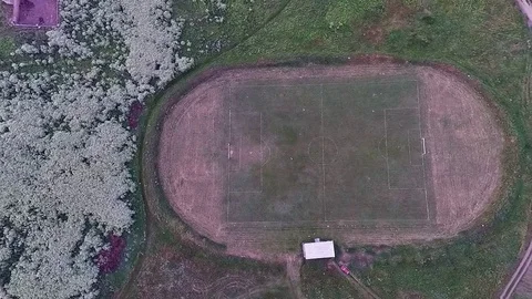 Rural stadium shot from high. Stock Footage 80890587