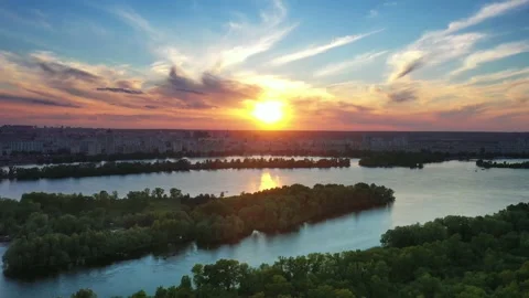 Rural summer sunset Stock Footage 158794502