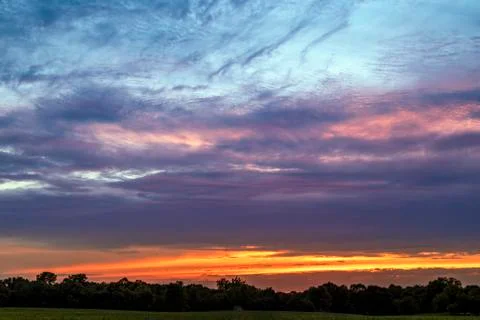 Rural Sundown Stock Photos
