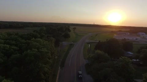 Rural Sunset Descend Stock Footage 66523040