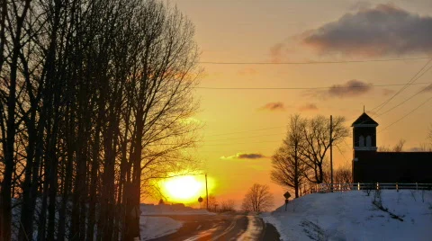 Rural Sunset Stock Footage 344114