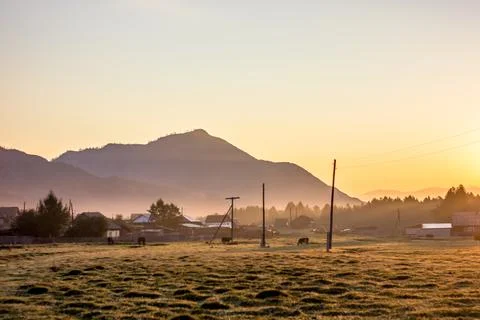 Rural Sunset Stock Photos