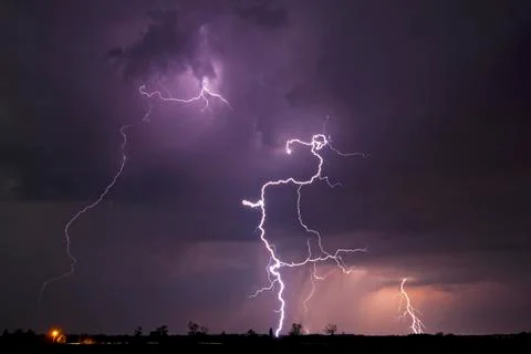 Rural thunder.storm Stock Photos