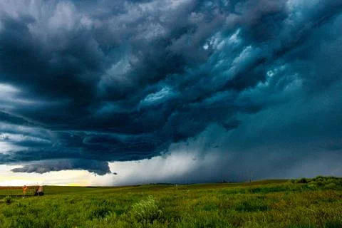 Rural thunderstorm Fotos Stock