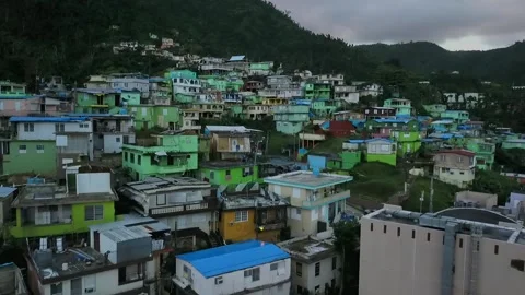 Rural Town at Base of Mountains Video stock 134477574