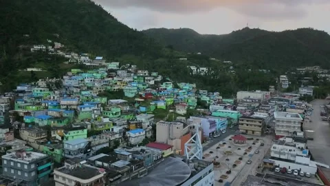 Rural Town on Mountain Video stock 134431782