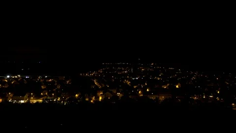 Rural town night time time lapse Stock Footage 124812937