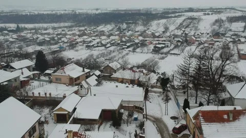 Rural town winter Video stock 145021819