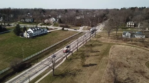 Rural traffic drone Stock Footage 88067808