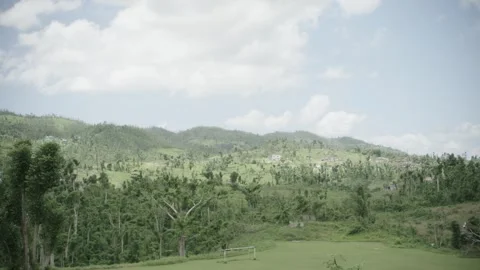 Rural tree covered hillside Stock Footage 340821443