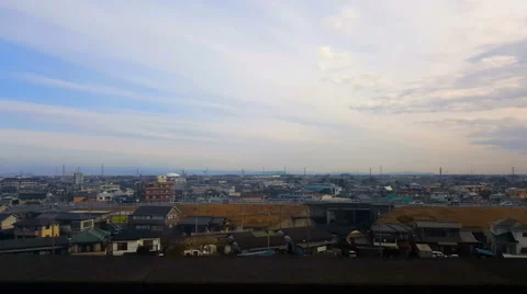 Rural view from train in Japan Stock Footage 68023866