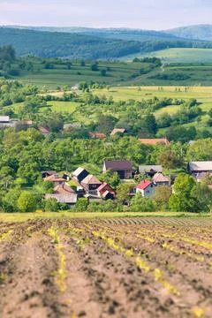 Rural Village Landscape Stock Photos