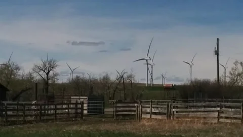 Rural Wind Turbines Stock Footage 168911524