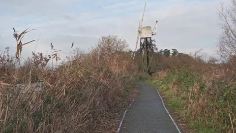 Rural windmill Video stock 256483742