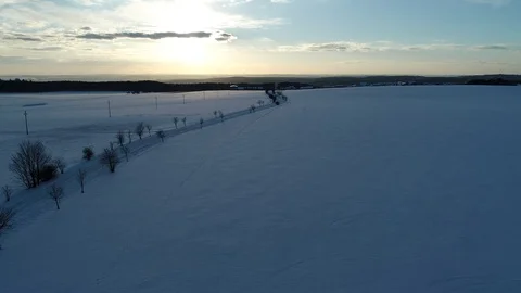 Rural winter landscape. Video stock 102049596