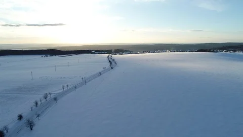 Rural winter landscape. Video stock 102050464