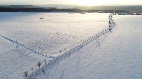 Rural winter landscape. Video stock 102050466