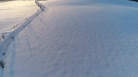 Rural winter landscape. Video stock 102051745