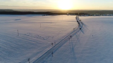 Rural winter landscape. Video stock 102051894