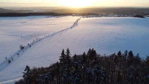 Rural winter landscape. Video stock 102052745