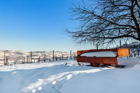 Rural wintry view. Stock Photos