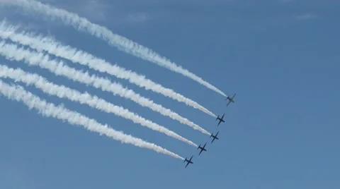 Rus Aerobatic Team In The Sky Stock Footage