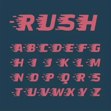 'Rush' character set, vector illustration Stock Illustration