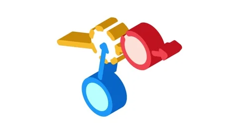 Rush croquet game isometric icon animation Stock Footage 327286888