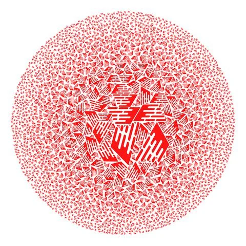 Rush Effect Icon Round Cluster Collage Stock Illustration