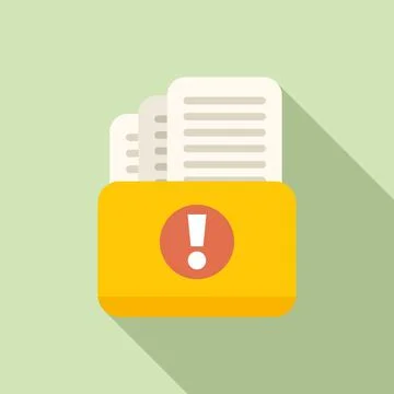 Rush folder icon flat vector. Business work Stock-Illustration