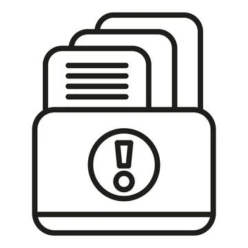 Rush folder icon outline vector. Business work Stock Illustration