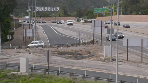 Rush Hour 405 Freeway Covid 19 Stock Footage 136709612