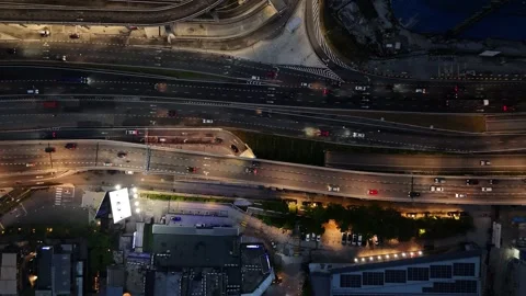 Rush Hour Aerial: Traffic Flow at Evening Stock Footage 273555363