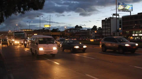 Rush hour in Bogota Stockbeeldmateriaal 34476607