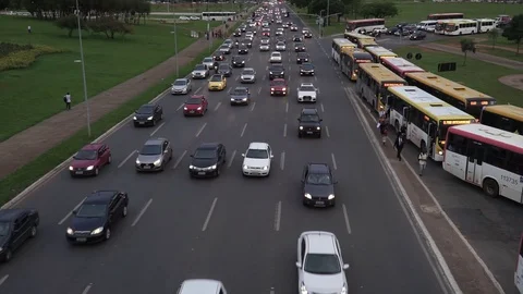 Rush Hour in Brasilia Stock Footage 120536065