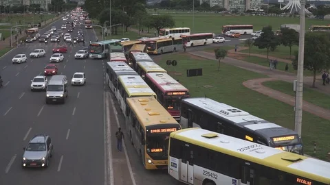 Rush Hour in Brasilia Stock Footage 120536748