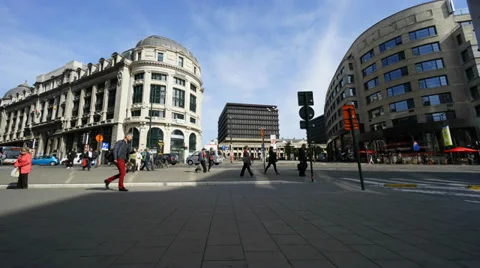 Rush Hour in Brussels Stock Footage 38459970
