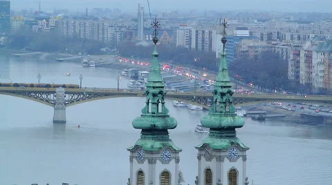 Rush Hour in Budapest Fast Forward Video stock 35839133