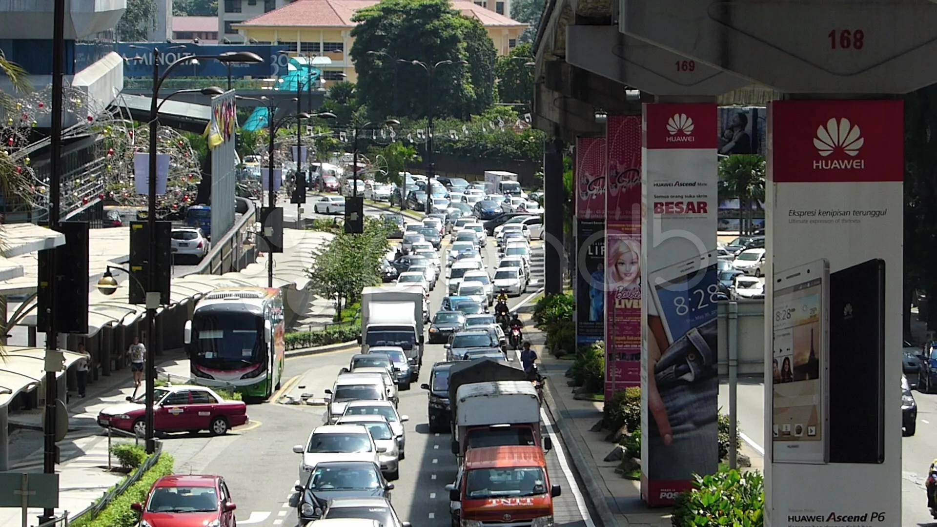 Rush hour Busy Bustle Malaysia Downtown Kuala Lumpur KL Traffic Jam  congestion