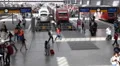 Rush Hour Busy People Commuters Railway Train Station Departure Tracks Platforms HD Footage