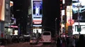 Rush Hour Busy Street Times Square New York City Illuminated Night Manhattan Car HD Footage