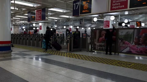 Rush hour during train strike. Stock Footage 229250941