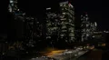 Rush Hour on Freeway USA, Night Downtown Los Angeles, LA Commuters, City Night HD Footage